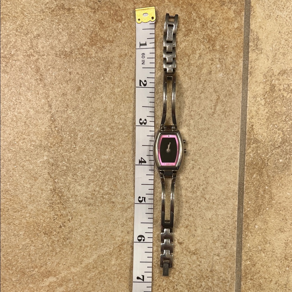 Fossil Women's Silver and Pink Watch - Picture 3 of 3